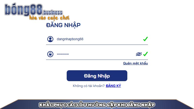 Khắc phục các lỗi thường gặp khi đăng nhập